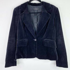 BCBG Maxazria Velvet Vertical Striped Blazer 8